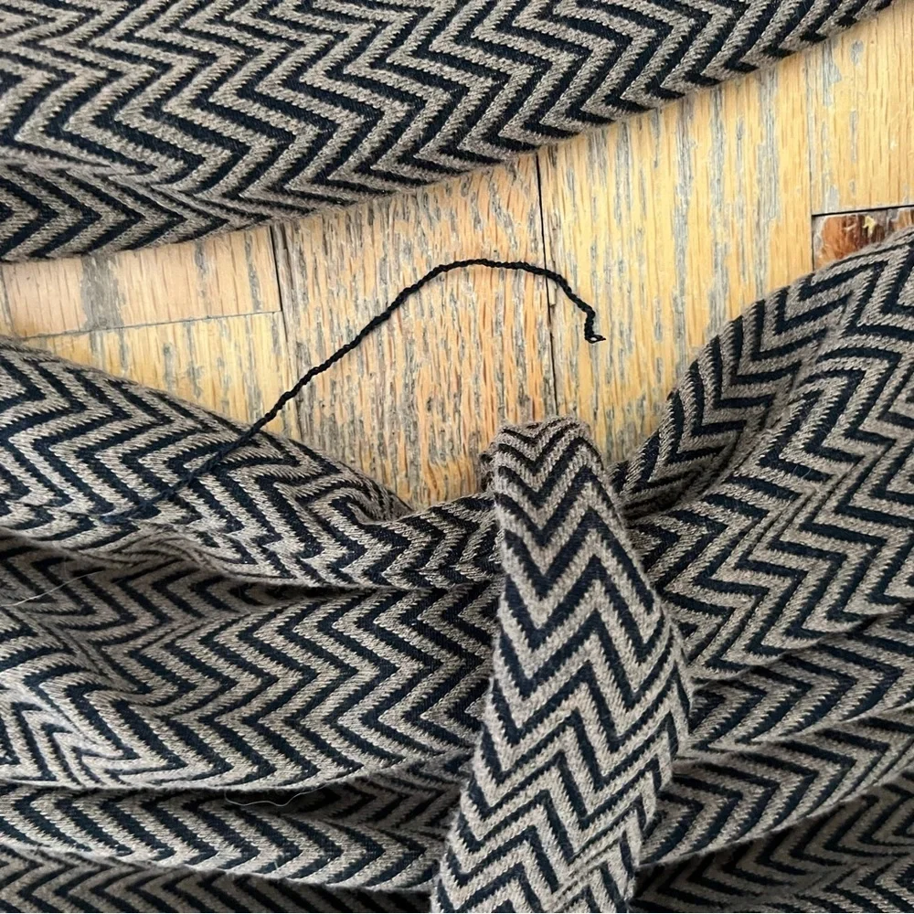 Vintage faux herringbone trench with detachable collar